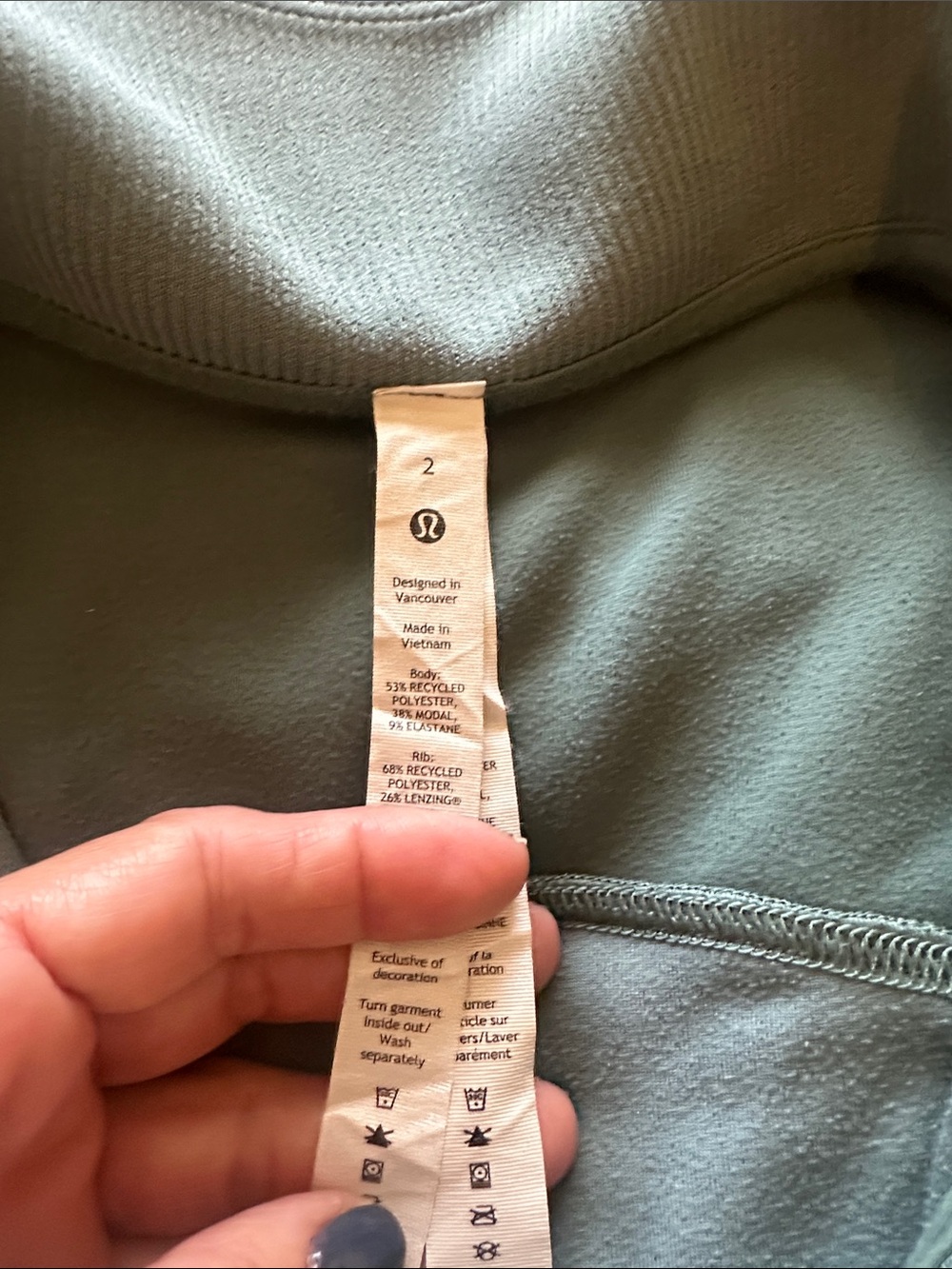 lululemon athletica Coastal Sage Green Half-Zip Pullover - Picture 6 of 10